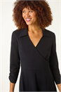 Black Crepe Short Dress, Image 4 of 5