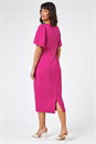 MAGENTA Gathered Wrap Front Midi Dress, Image 2 of 5