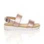 Rose Gold AJVANI Rose Gold Flatform Strappy Sandals, Image 2 of 6