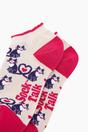 Cream Cats in Love Bamboo Trainer Socks in Cream, Image 2 of 4