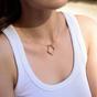Rose Gold Fine Diamond Rhombus Ring Holder Necklace in Sterling Silver, Image 4 of 5