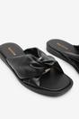 Black Brooklyne Twist Open Toe Slide On Sandals, Image 5 of 6