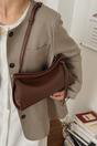 Brown Shoulder Clutch Bag With Tie Up Detail, Image 3 of 4