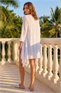 White Petite Longline Cover Up, Image 3 of 4