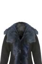 Navy Toscana Sheepskin Suede Trench Coat, Image 5 of 7