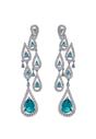 Green Diva Raindrop Dangle Earrings, Image 1 of 5