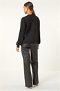 Black Bow Embellished Knit Cardigan, Image 3 of 5
