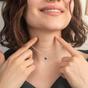 Blue Mini Heart Sapphire September Birthstone Necklace, Image 3 of 4