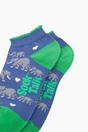 Blue Baby Elephants Bamboo Trainer Socks in Blue, Image 2 of 4