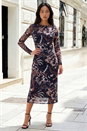 Chocolate Petite Abstract Mesh Dress, Image 2 of 4
