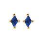 Gold Tiny Sapphire Stud September Birthstone Earrings, Image 1 of 2