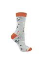 Grey Retro Music Novelty Patterned Bamboo Socks, Image 1 of 4
