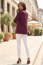 Burgundy Premium Stretch Ponte Blazer, Image 3 of 4