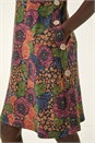 Multi  Floral Shift Buttoned Dress, Image 5 of 5