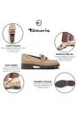 Beige Suede Leather Loafer Casual Shoes, Image 3 of 8