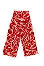 Red Lightweight Two Tone Floral Scarf, Image 3 of 3