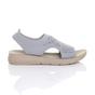 Grey AJVANI Grey Slingback Diamante Summer Holiday Comfort Sandals, Image 2 of 5