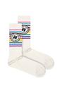 White 1 Pack & Cotton LGBTQ+ Pride Design Socks, Image 1 of 3