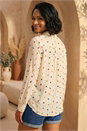 Ivory  Dusk Floral Embroidered Shirt, Image 3 of 4