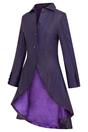 Plum Goth Full Length Victorian Leather Coat, Image 2 of 6