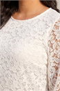 White Curve Lace Front Stretch Top, Image 4 of 4