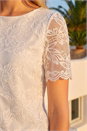 Ivory  Floral Stretch Lace Top, Image 4 of 4
