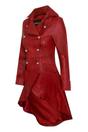 Red Womens Gothic Victorian Coat-Accra, Image 2 of 4
