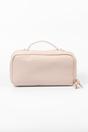 Beige Etre Beige Faux Leather Vanity Case Makeup Bag, Image 2 of 2
