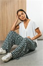 Ivory  Petite V-Neck Tuck Front Top, Image 1 of 7