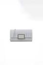 Silver SVNX Silver Square Buckle Clutch Bag, Image 1 of 1