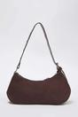 Dark Brown Baguette Shoulder Bag With Belt-Buckle Hardware, Image 3 of 3