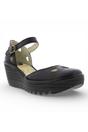 Black Womens Contemporary Wedge Sandals -Yuna, Image 4 of 4