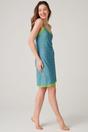 Blue Fluorescent British Boxers Blue Fluorescent "Blooming Fabulous" Bamboo Lace Strappy Nightdress, Image 2 of 4