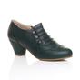 Teal Mid Heel Brogue Button Ankle Boots Shoe Boots, Image 1 of 6