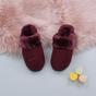 Burgundy AJVANI Burgundy Glitter Knitted Mules Slippers, Image 3 of 5