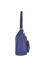 Blue Real Leather Medium Shoulder Bag, Image 5 of 5