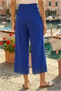 Royal Blue Laser Cut Wide Leg Trouser, Image 3 of 4