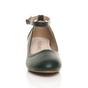 Green AJVANI Green Low Block Heel Ankle Strap Court Shoes, Image 6 of 6