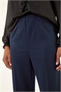 Navy  Straight Leg Ponte Stretch Trouser, Image 5 of 5