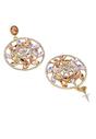 Gold AVANT-GARDE PARIS Gold Diva Collection Elegant Hollow Floral Drop Earrings, Image 3 of 5