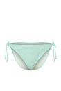 Turqouise Textured Tie Side Bikini Bottom with Adjustable Fit, Image 1 of 2