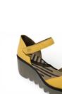 Yellow Womens Durable Wedge Sandals-BISO305FLY, Image 4 of 4