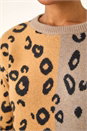 Tan Animal Print Knitted Shift Dress, Image 6 of 6