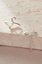 Silver Sterling Silver Coat Hanger Stud Earrings, Image 3 of 3