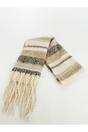 Cream Chunky Striped Scarf, Image 1 of 5