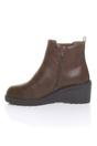 Brown AJVANI Brown High Wedge Heel Ankle Chelsea Boots, Image 3 of 6