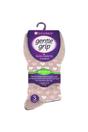 Beige 6 Pack Non Elastic Loose Top Bamboo Socks, Image 2 of 5