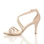 Natural AJVANI Natural High Heel Crossed Straps Buckle Sandals, Image 3 of 6