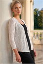 Ivory  Light Weight Stitch Shrug, Image 2 of 4