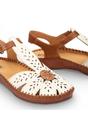 White Womens Comfort Wedge Sandals P-Vallarta, Image 5 of 8